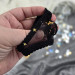 Black Mesh Panties Keychain with Gold Stars