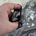 Black Mesh Panties Keychain with Gold Stars