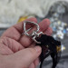 Black Mesh Panties Keychain with Gold Stars
