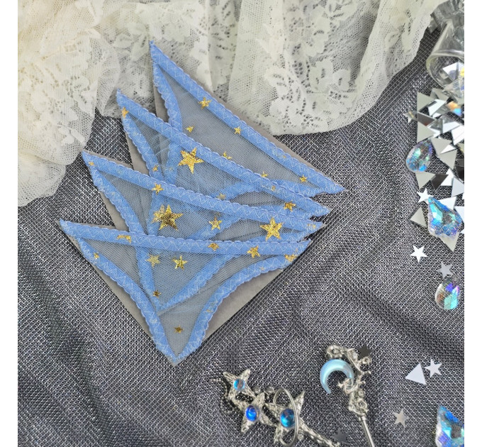 Blue Mesh Panties Bookmark with Gold Stars
