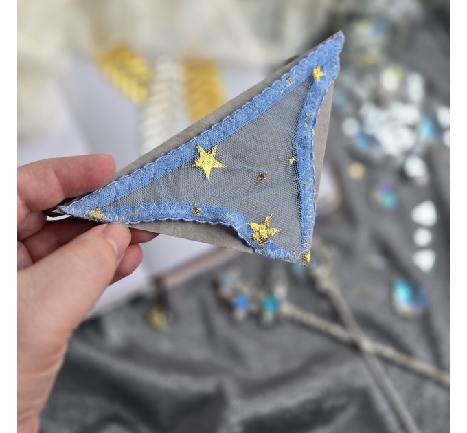 Blue Mesh Panties Bookmark with Gold Stars