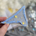 Blue Mesh Panties Bookmark with Gold Stars