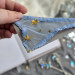 Blue Mesh Panties Bookmark with Gold Stars