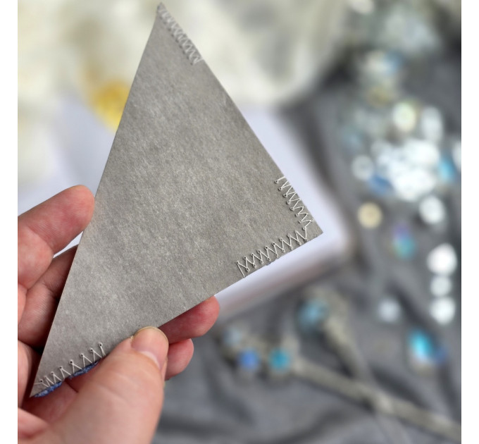 Blue Mesh Panties Bookmark with Gold Stars