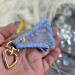 Blue Mesh Panties Keychain with Gold Stars
