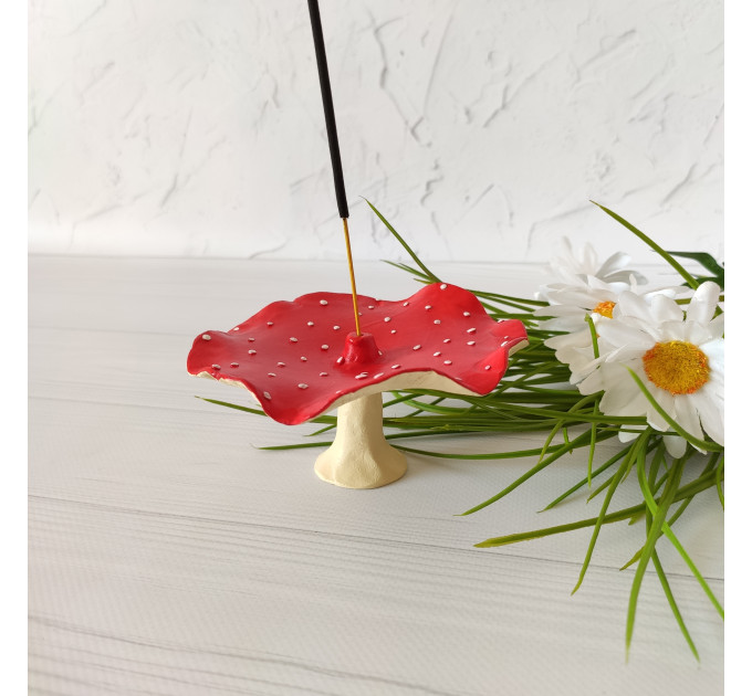 Amanita mushroom incense or jewelry holder